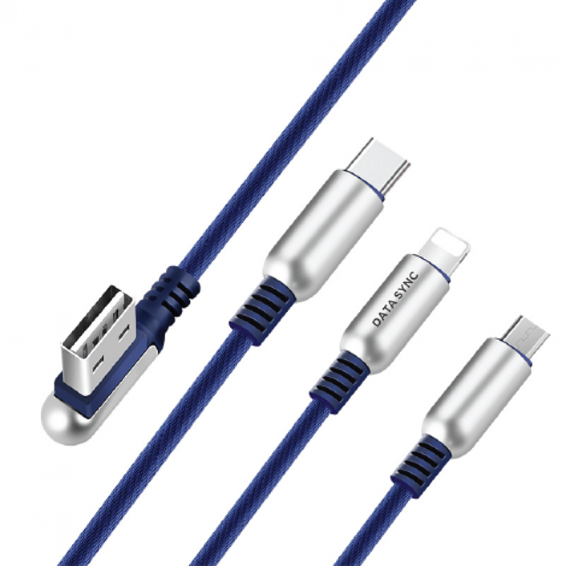 HOCO U17 CAPSULE DATA CABLE LIGHTING+MICRO+TYPEC