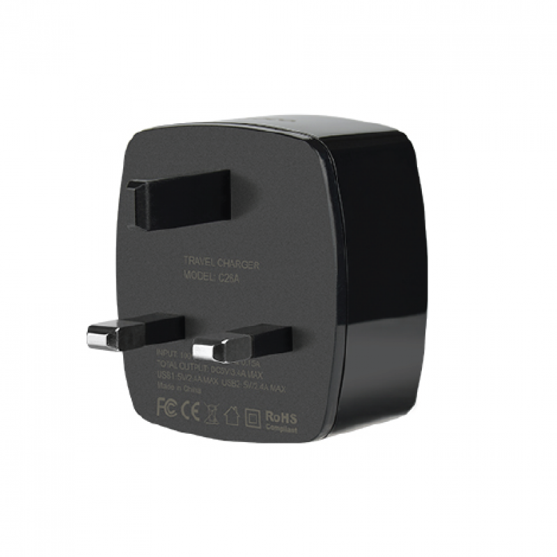 HOCO C26A MIGHTY POWER DOUBLE USB PORT RAPID CHARGER