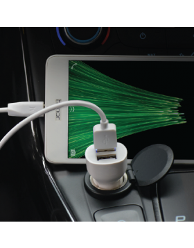 HOCO Z2A DUAL USB CAR CHARGER + CABLE (MICRO USB)