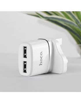 HOCO C12B SMART DUAL PORTS CHARGER SET WITH MICRO USB CABLE