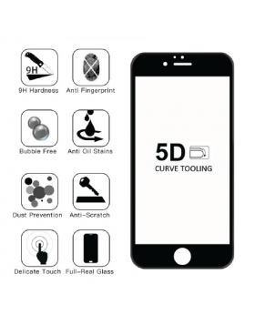 I PHONE 7 PLUS-UNIPHA 5D HIGH QUALITY TEMPERED GLASS 